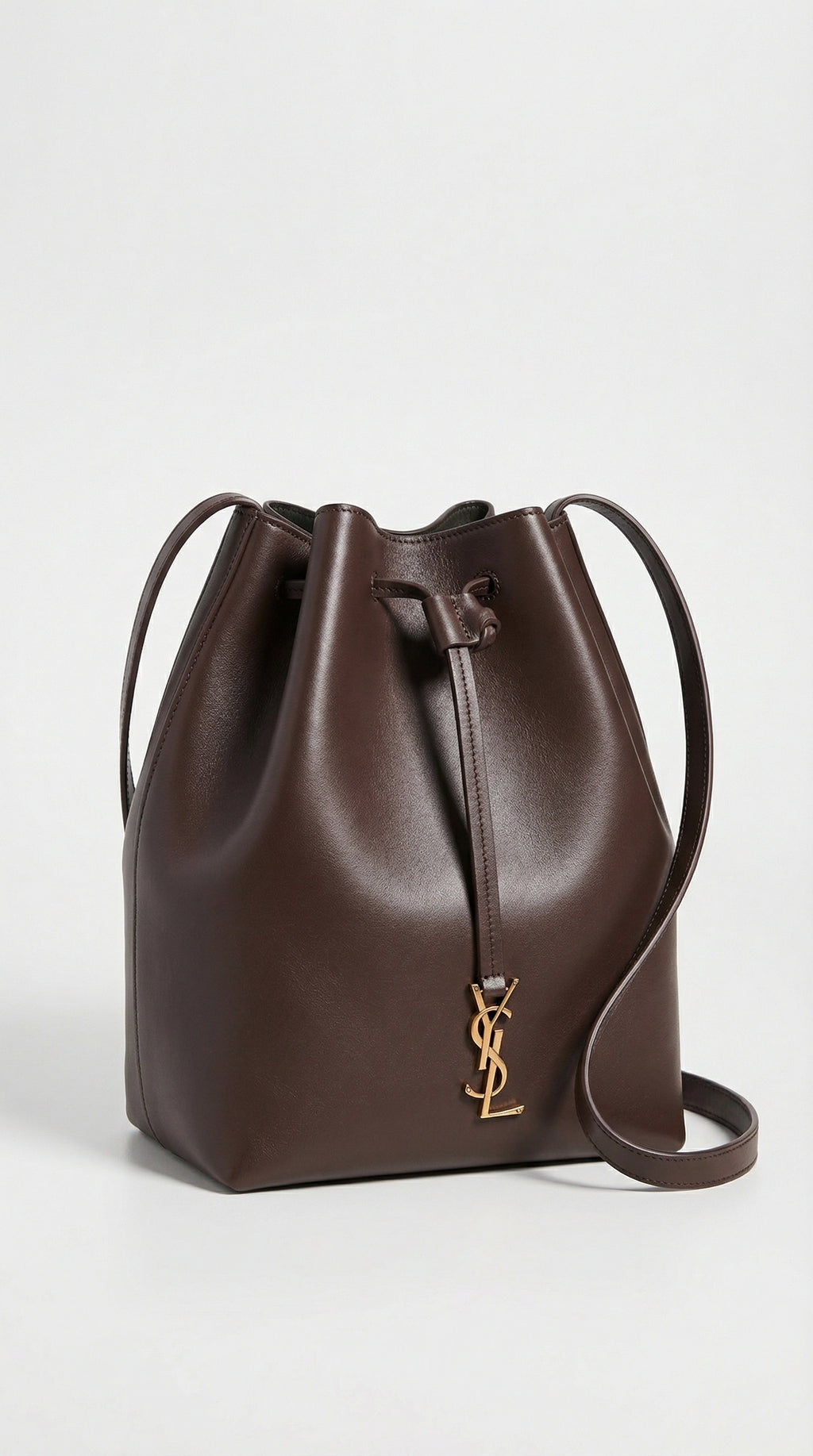 Smooth Leather Bucket Bag 37 – Dark Brown Smooth Leather (Gold Hardware)