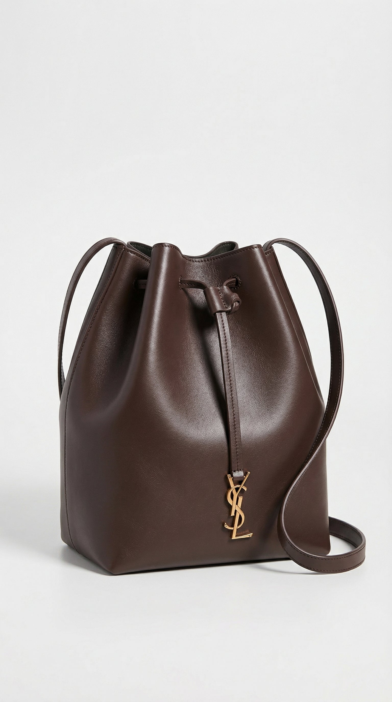 Smooth Leather Bucket Bag 37 – Dark Brown Smooth Leather (Gold Hardware)