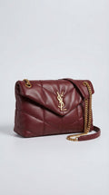 Quilted Flap Shoulder Bag – Red Chevron Leather (Gold Hardware)