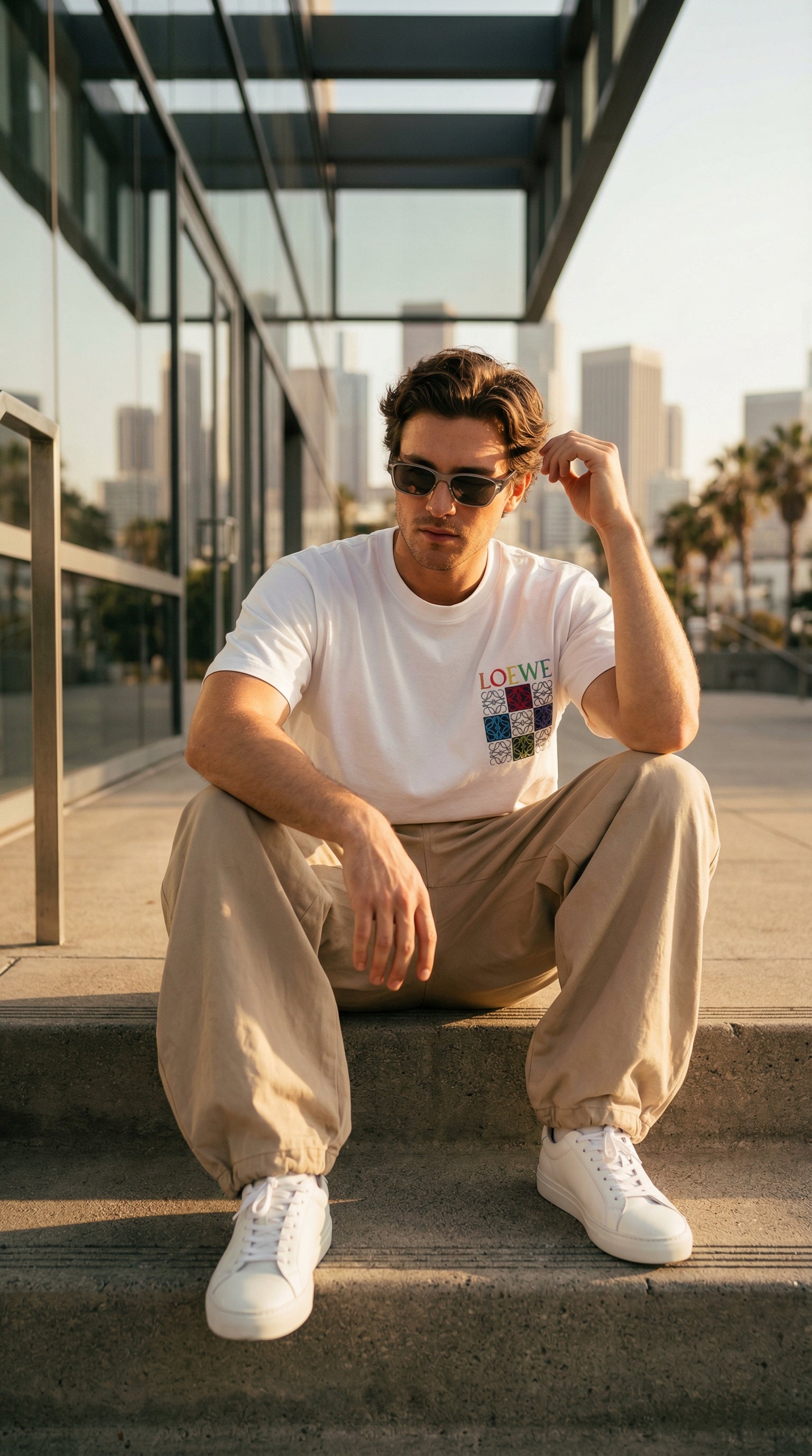 Multicolor Graphic Tee – White