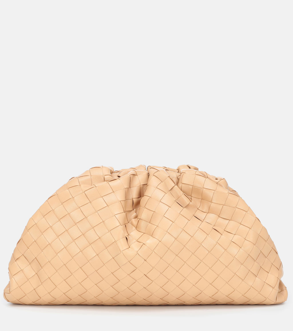 Intrecciato Leather Clutch Pouch