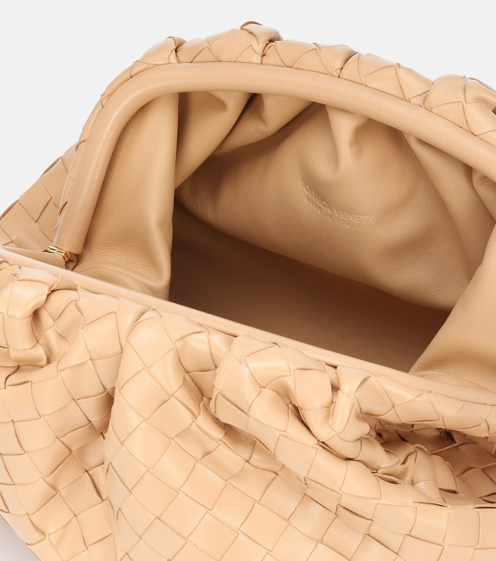 Intrecciato Leather Clutch Pouch