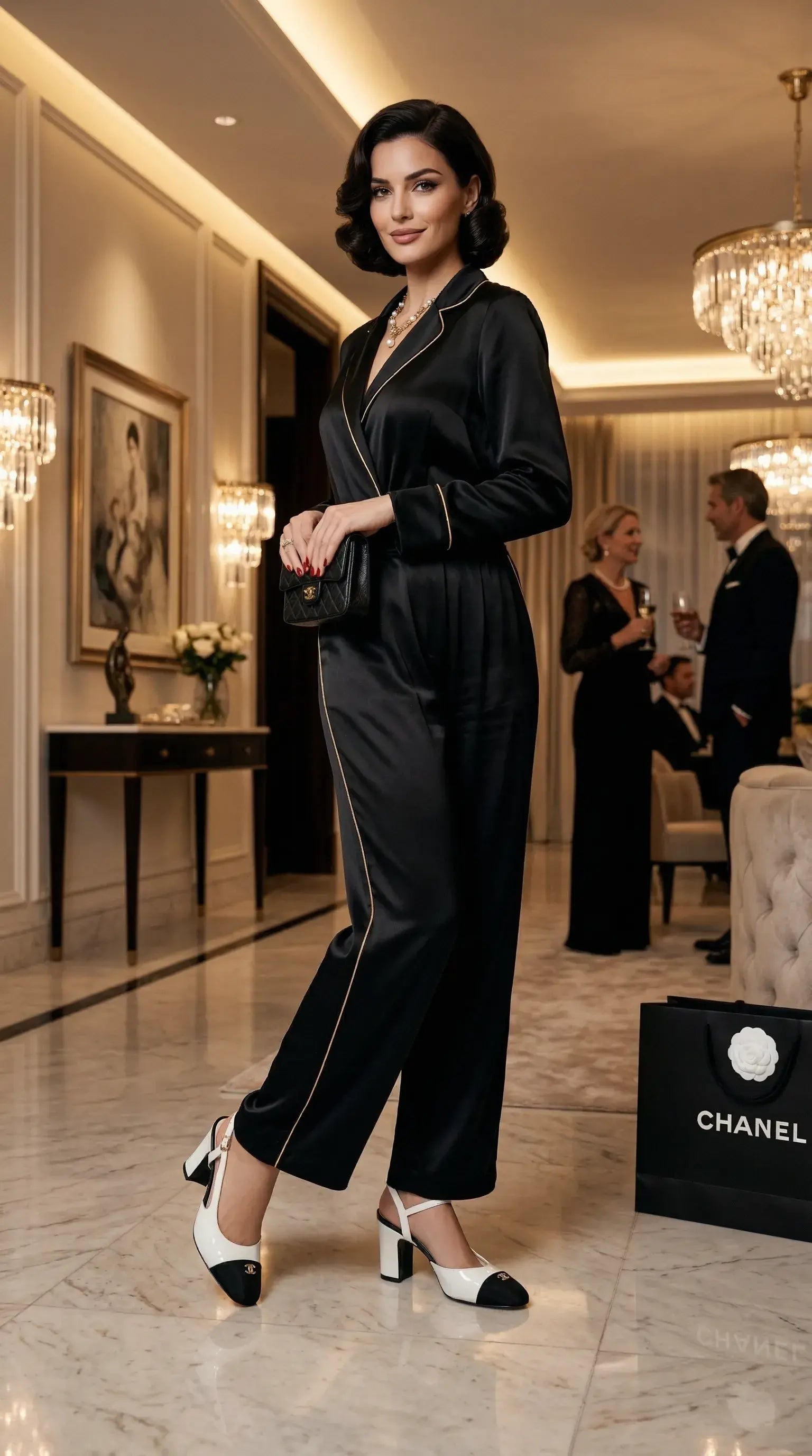Classic Cap Toe Slingback Heels