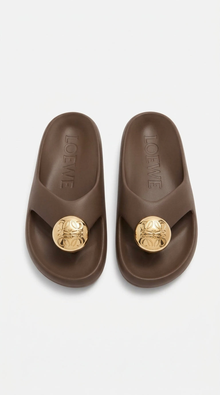 Foam Bubble Slides - Brown