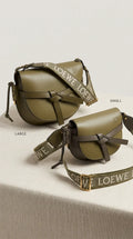Gate Dual Mini Leather Crossbody Bag Soft Dark Green - EliteLux Outlet