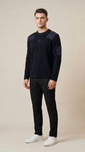 Anagram Patchwork Shoulder Knit Sweater - EliteLux Outlet
