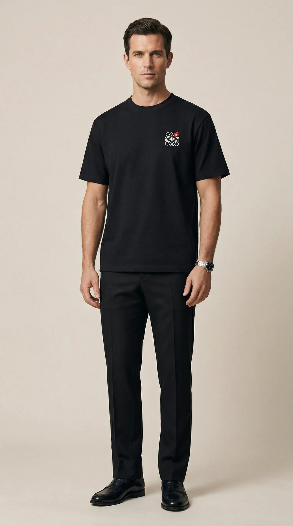 Geometric Embroidered T-Shirt