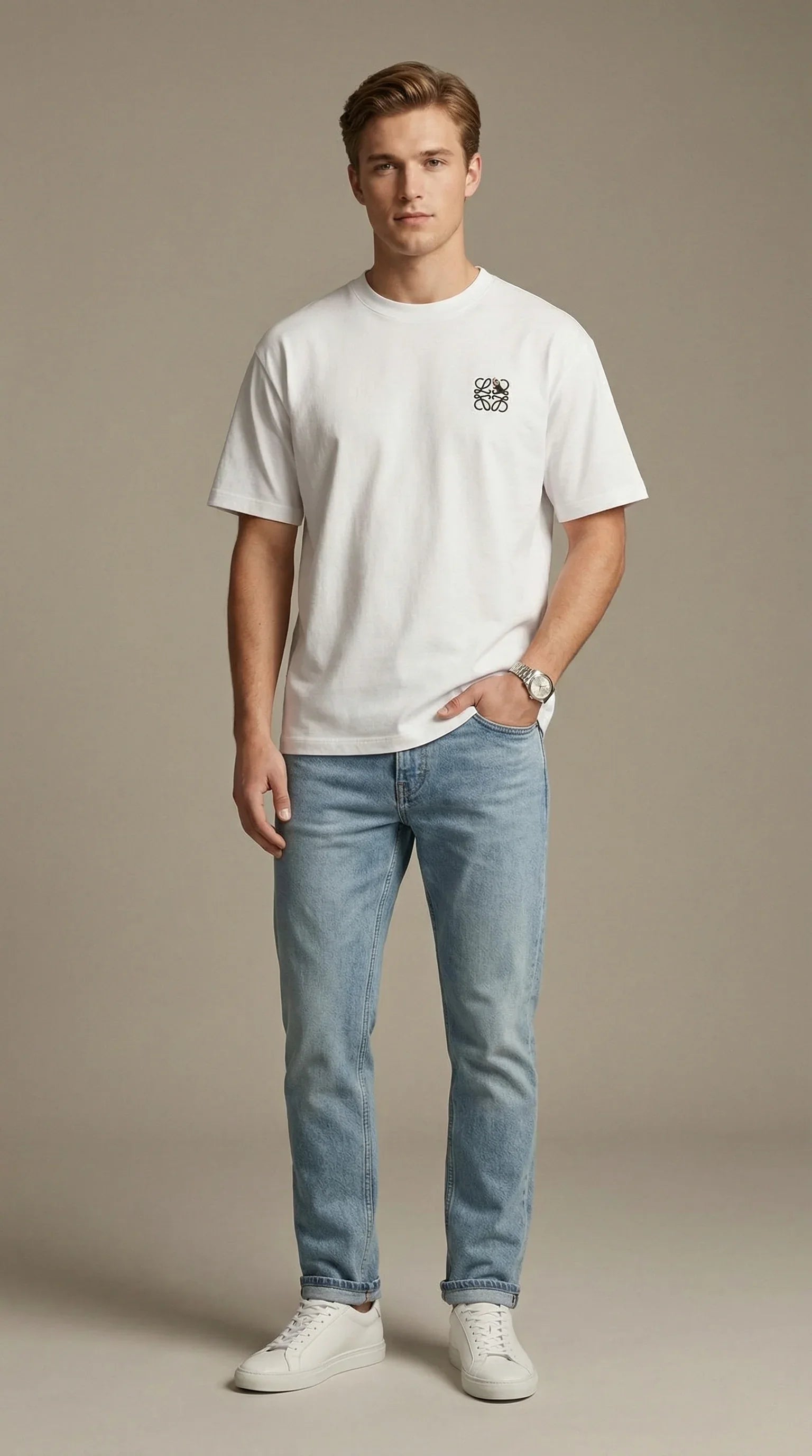 Cat Embroidered T-Shirt