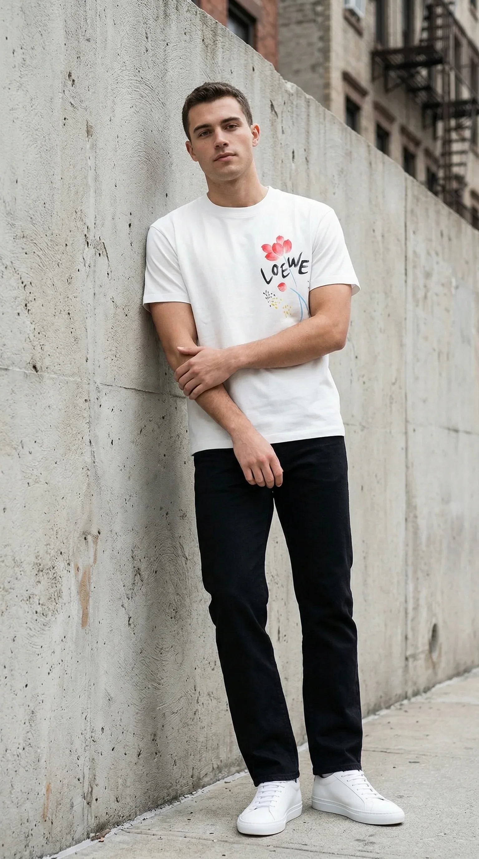 Floral Graphic Heavyweight T-Shirt – White - EliteLux Outlet