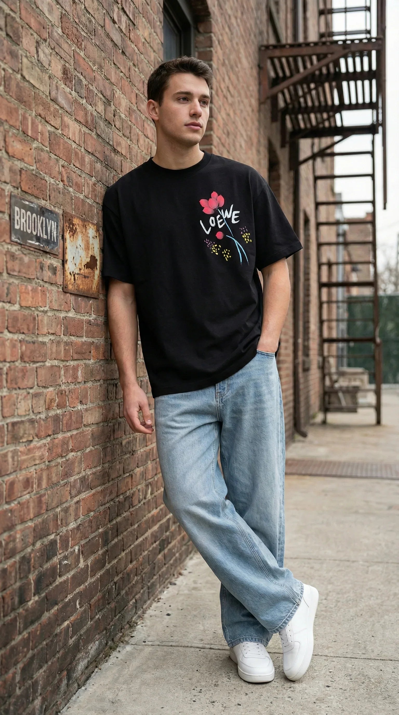 Floral Graphic Heavyweight T-Shirt – Black - EliteLux Outlet