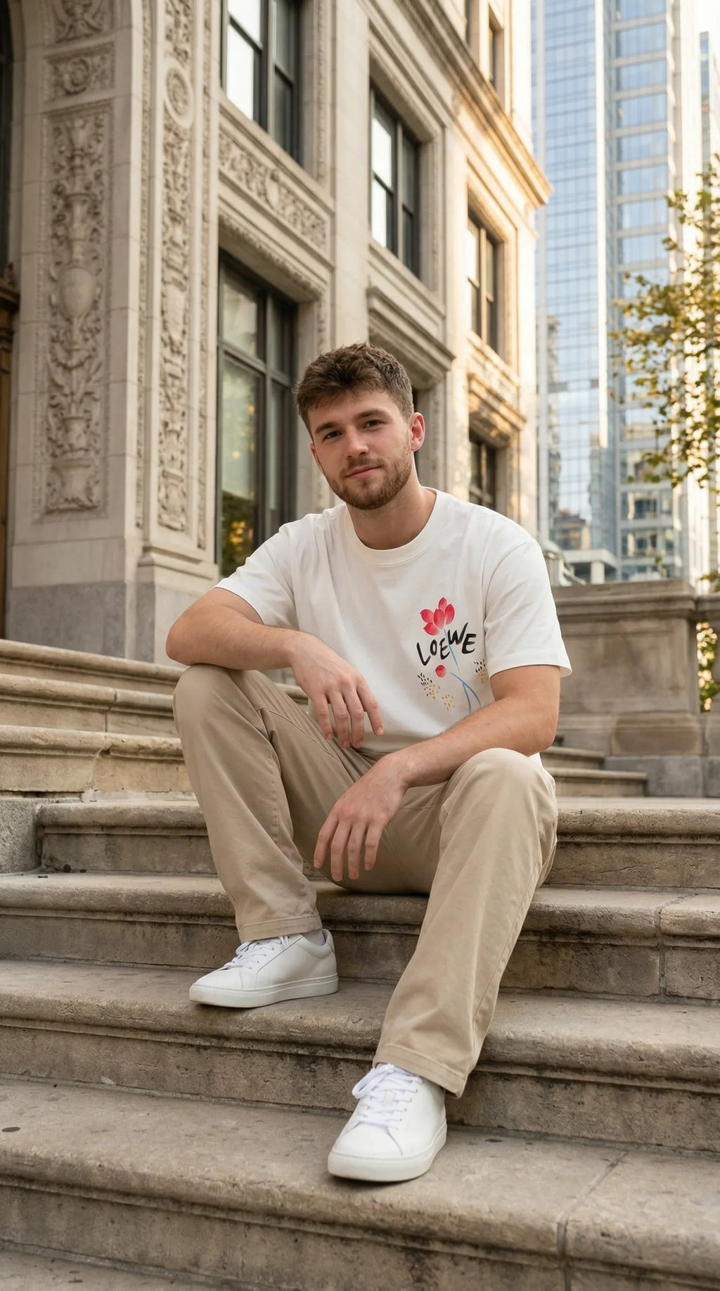 Floral Graphic Heavyweight T-Shirt – White - EliteLux Outlet