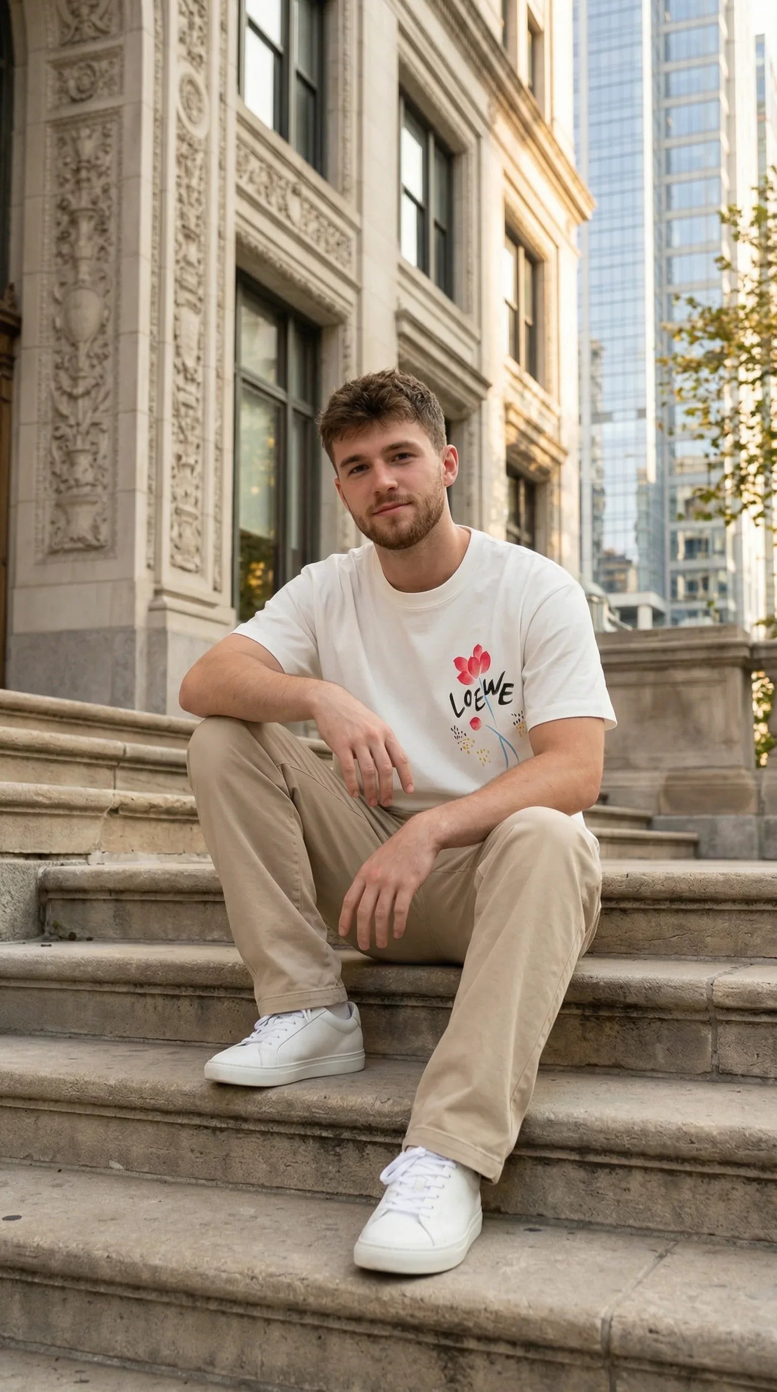 Floral Graphic Heavyweight T-Shirt – White - EliteLux Outlet