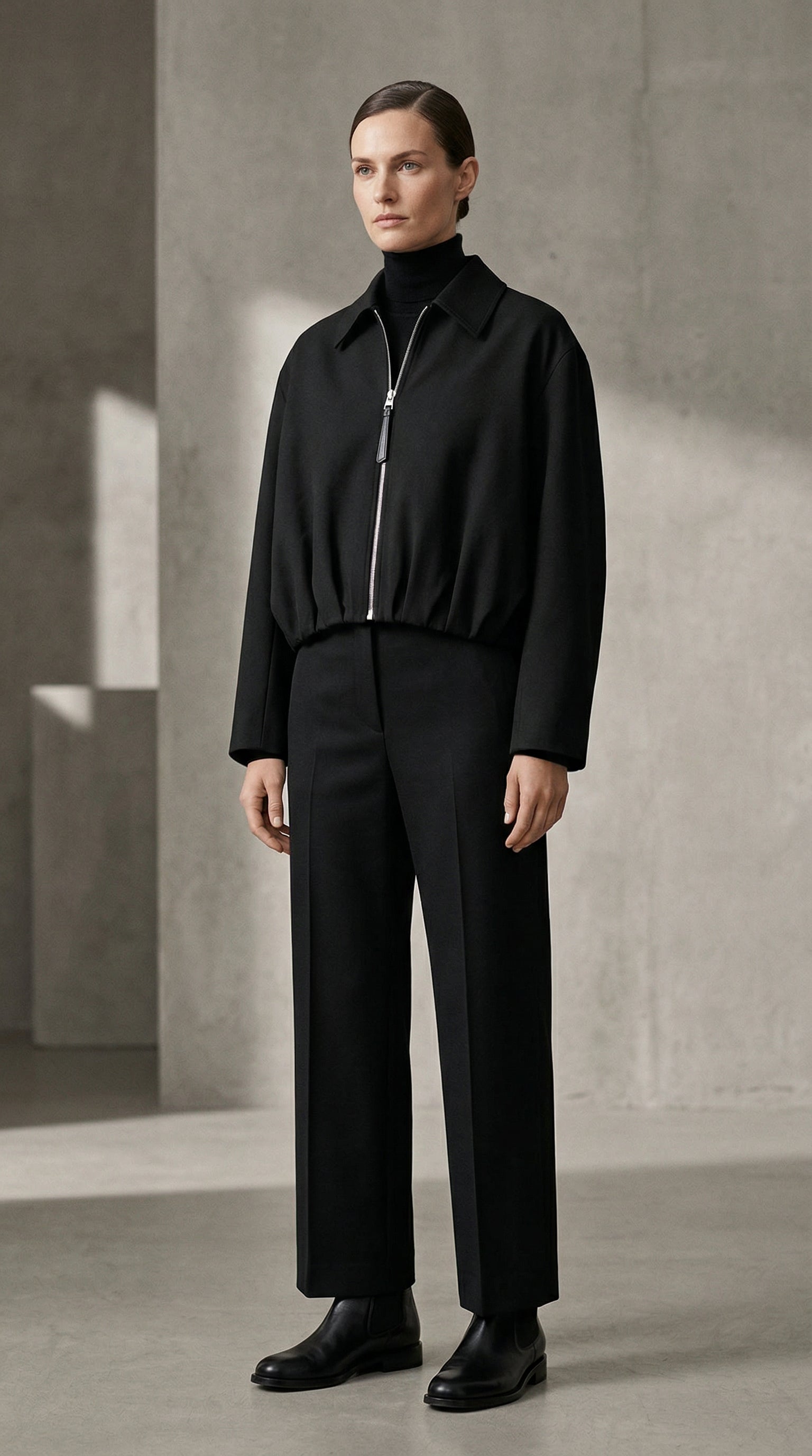 Sculpted Pleated Cropped Jacket