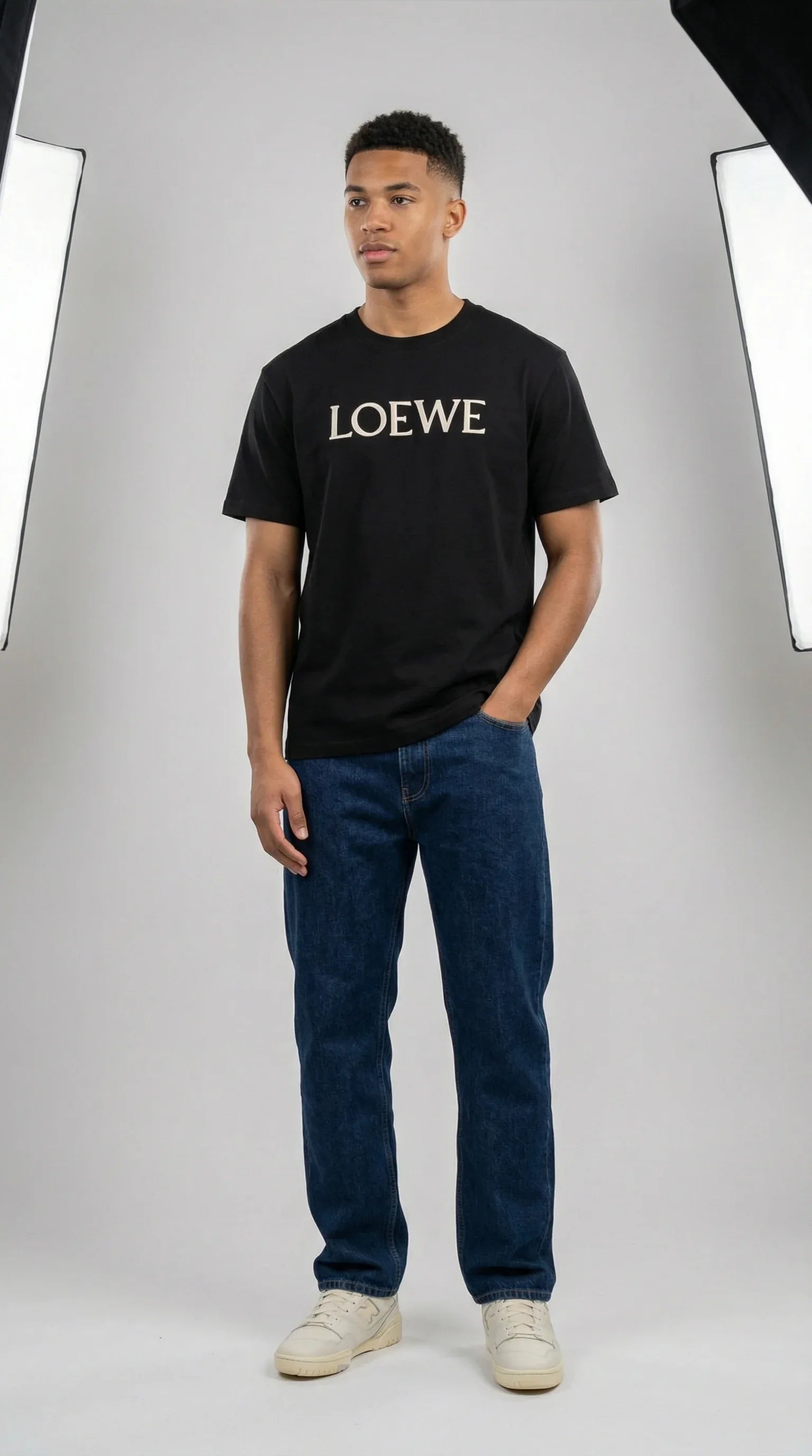 Ivory Signature Logo T-Shirt - Black - EliteLux Outlet