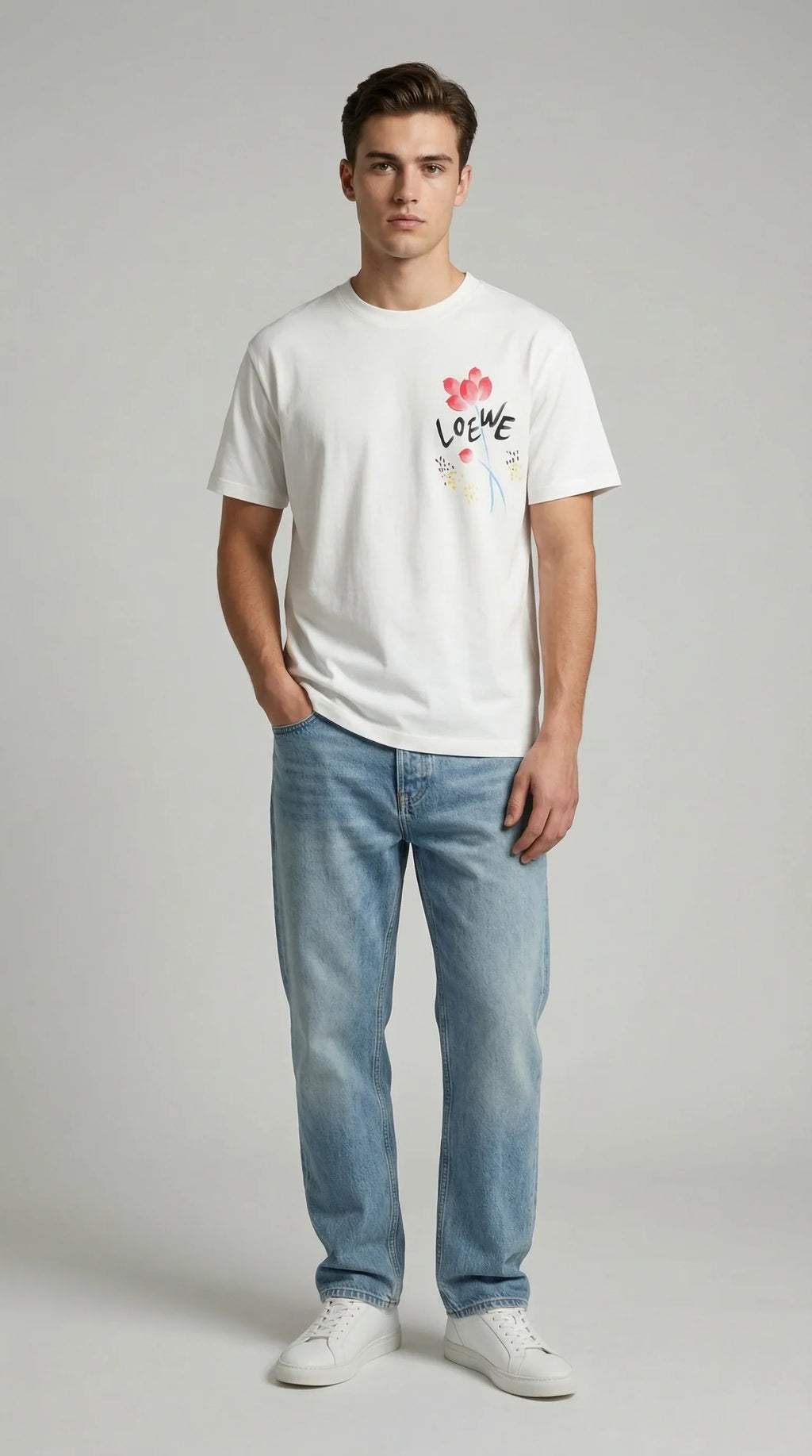 Floral Graphic Heavyweight T-Shirt – White - EliteLux Outlet