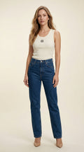 Ribbed Tank Top - White