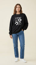 Embroidered Graphic Sweatshirt - Black