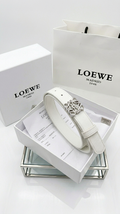 Reversible Smooth Leather Belt - White