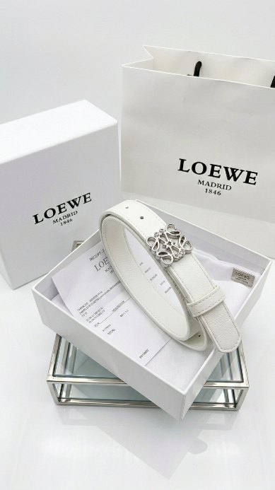 Reversible Smooth Leather Belt - White