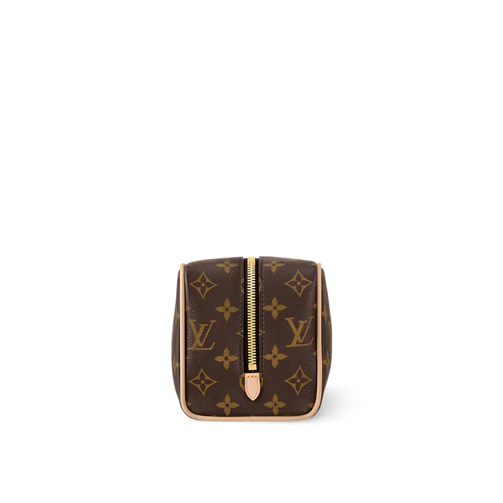 Monogram Dopp Kit Toiletry Bag Brown