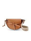 Gate Dual Mini Leather Crossbody Bag Tan - EliteLux Outlet