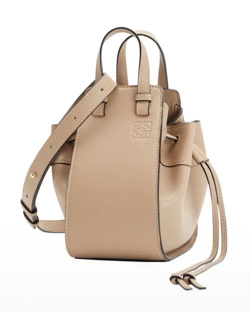 Compact Hammock bag in classic calfskin Beige - EliteLux Outlet